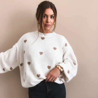 Wełniany sweter Isla Hearts
