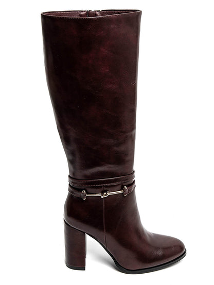 Botki Marly Bordeaux na Obcasie