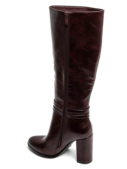 Botki Marly Bordeaux na Obcasie
