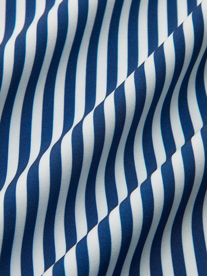 Koszulka polo z falbanami i paskami