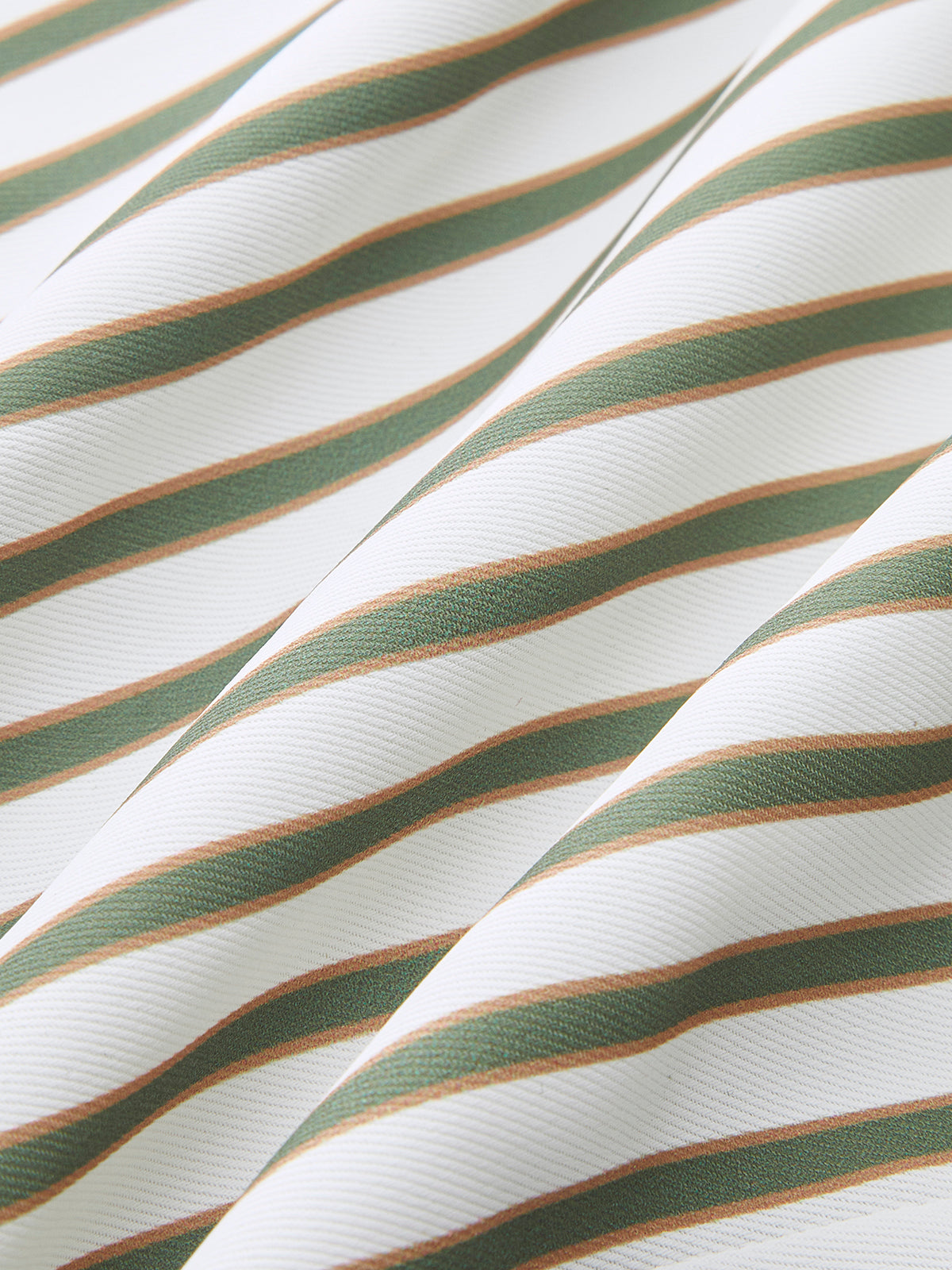 Metaliczna Koszula w Paski z Okrągłym Kołnierzem i Paskiem