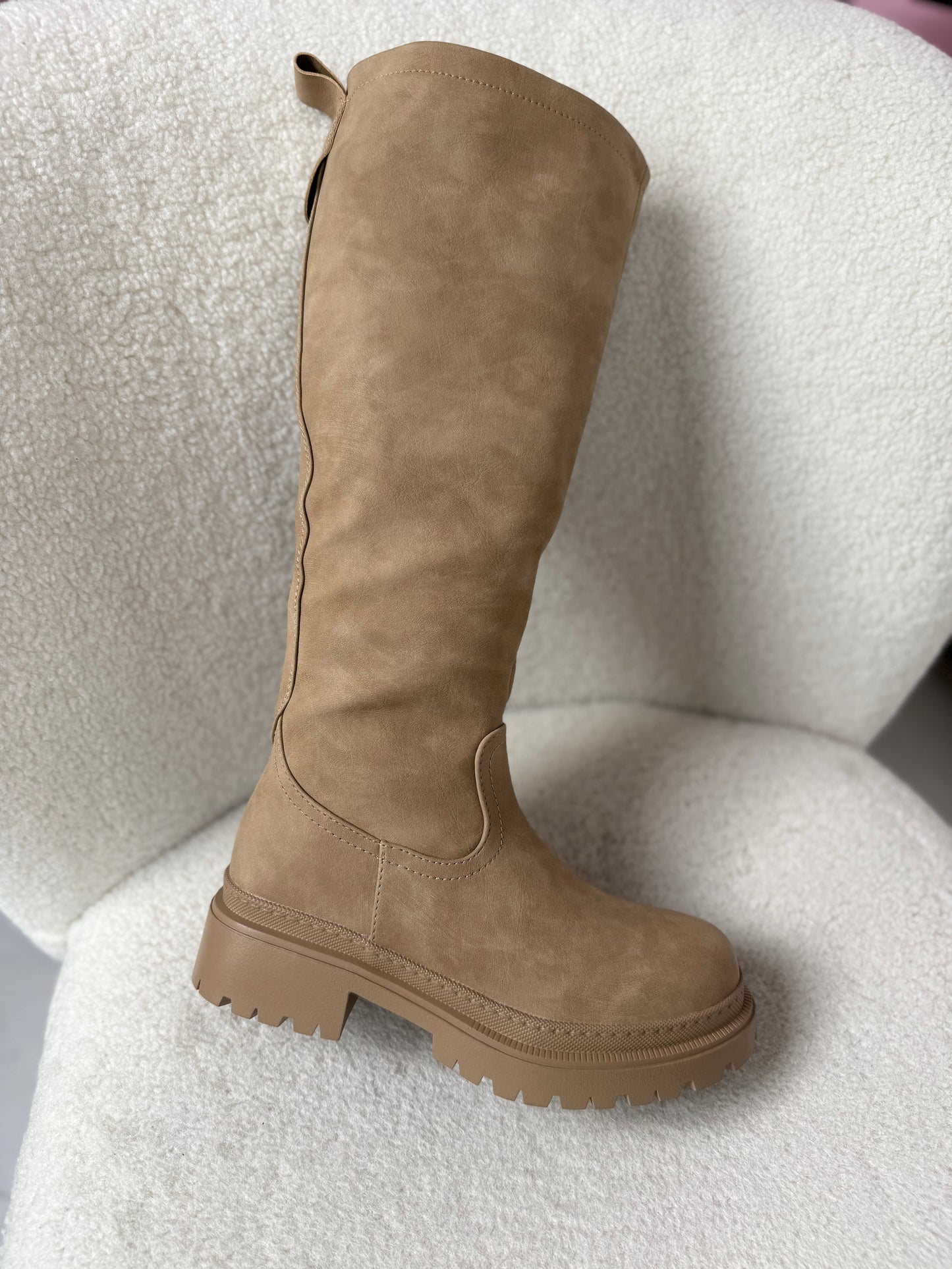 Anetta Khaki Wysokie Botki