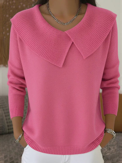 Sabrina – Damski świąteczny sweter z klapą